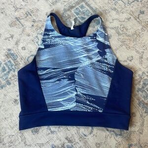 Under Armour Heat Gear Blue Cropped Tank Top